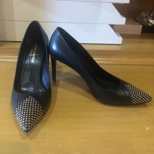 Saint Laurent Black/Gold studded Heel